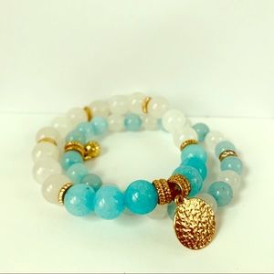 Natural Stone Stretch Bracelet Rose Quartz